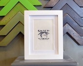 6x8 Picture Frame in 1x1 Flat Style with Solid White Finish