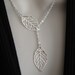 Leaf Necklace Lariat Necklace
