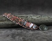 Bracelet Breciated Red Jasper & Leather Cord: "Warm Earth"