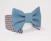 dog bow tie- shirt and bow tie collar-  wedding dog tie- cat tie- pet tie- gingham bow tie- polka dot