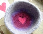 Wool Felt Sheepy Valentine Bowl