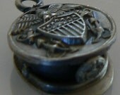 Vintage Sterling Silver 3D US Military Hat Charm Navy Anchors Eagle Detailed