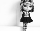 Blythe Black Set Top Skirt Socks