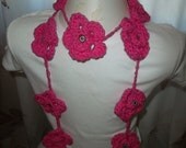 Crochet Cotton scarf/mothers day gift/ ready to ship