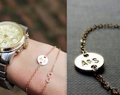 Initial Disc Bracelet - 14K Goldfilled