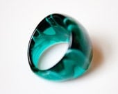 Green Glass Ring - HaynesHerWay