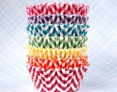 Chevron Cupcake Liners - Rainbow Mix Baking Cups (70) Il_170x135