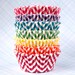 Chevron Cupcake Liners - Rainbow Mix Baking Cups (70)