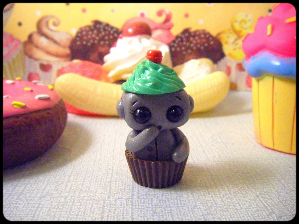 Cupcake Robot (Green/Brown)