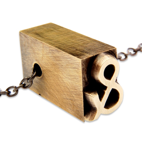 Letterpress Necklace - All Letters Available
