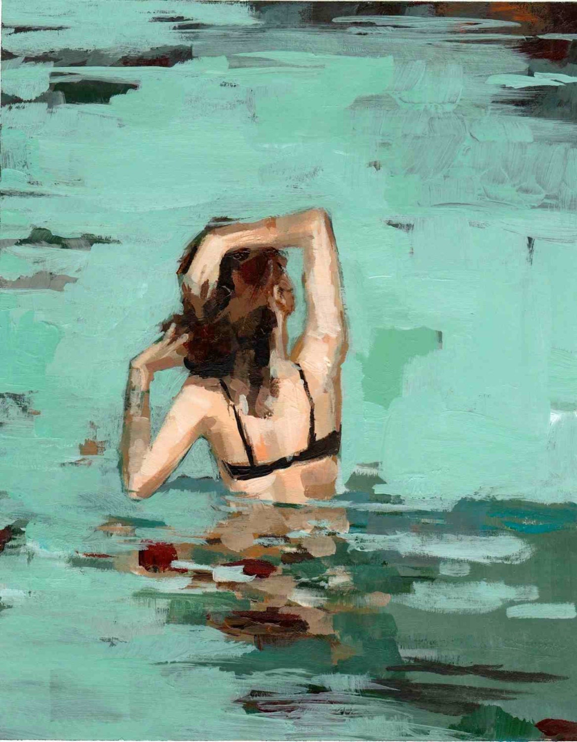Favorite Place . extra large giclee poster art print of acrylic painting