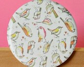 Pocket Mirror LOVEBIRDS - Bridesmaid Gift, Wedding Favor, Party Favor, Compact Mirror