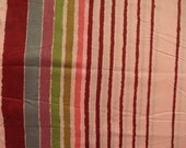 I8 - Light Pink Multicolored Stripes Pattern Cotton - One Yard
