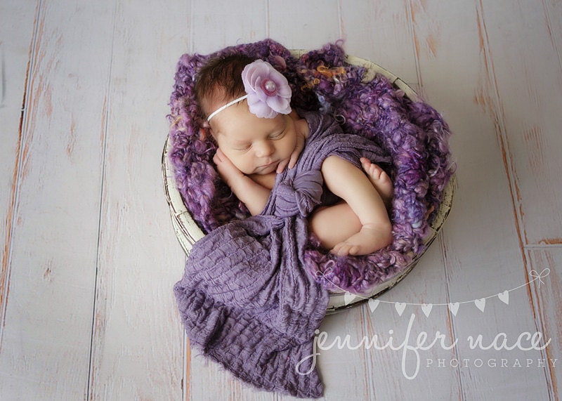 Lavender flower headband, girl headband, infant headband, newborn headband, adult headband, child headband