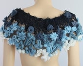 Freeform Crochet Capelet - Wedding Shrug - Wearable Art - OOAK