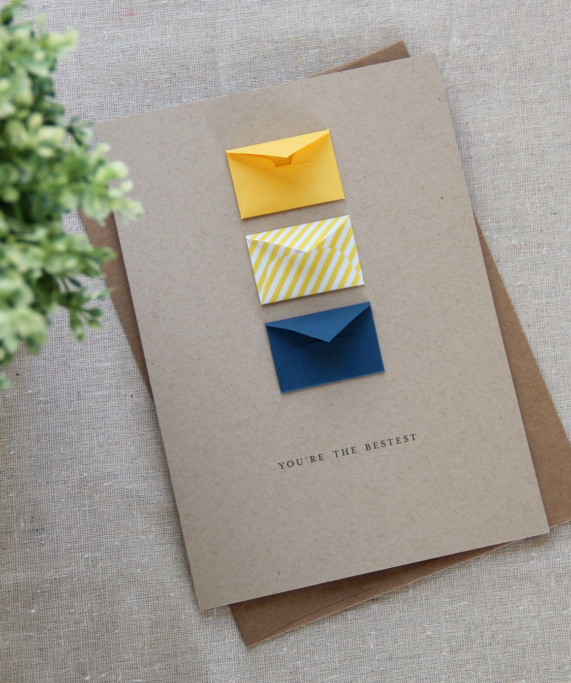 You're the Bestest - Tiny Envelopes Card with Custom Messages