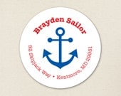 Nautical party - Personalized address labels - Sheet of 24