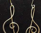 Sterling Treble Clef Earrings