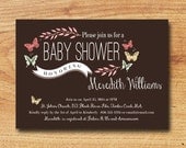 Butterfly Baby Shower Invitation-Digital Custom Card