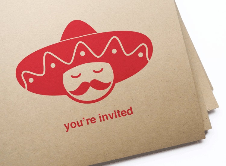 Printable Sombrero Party Invitations / Instant Download, Edit & Print