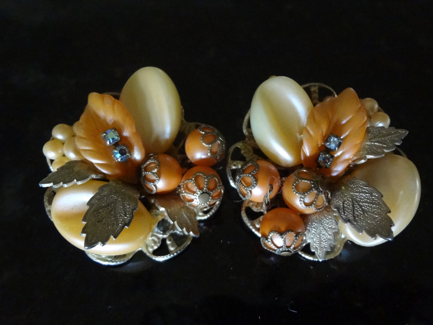 Clip on earrings.