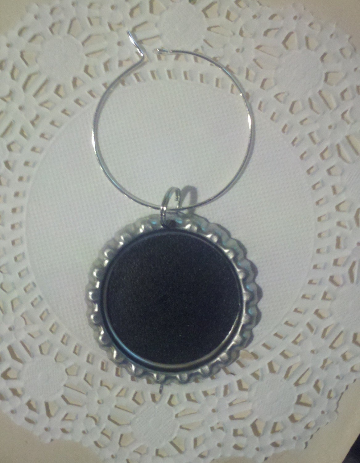 Chalkboard Wine Charms, Set of Six Chalkboard, Chalk Board Vinyl Write On Wine Glass Charms
