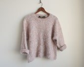 Pastel Pink Sweater - Fuzzy Mohair Knit Sweater