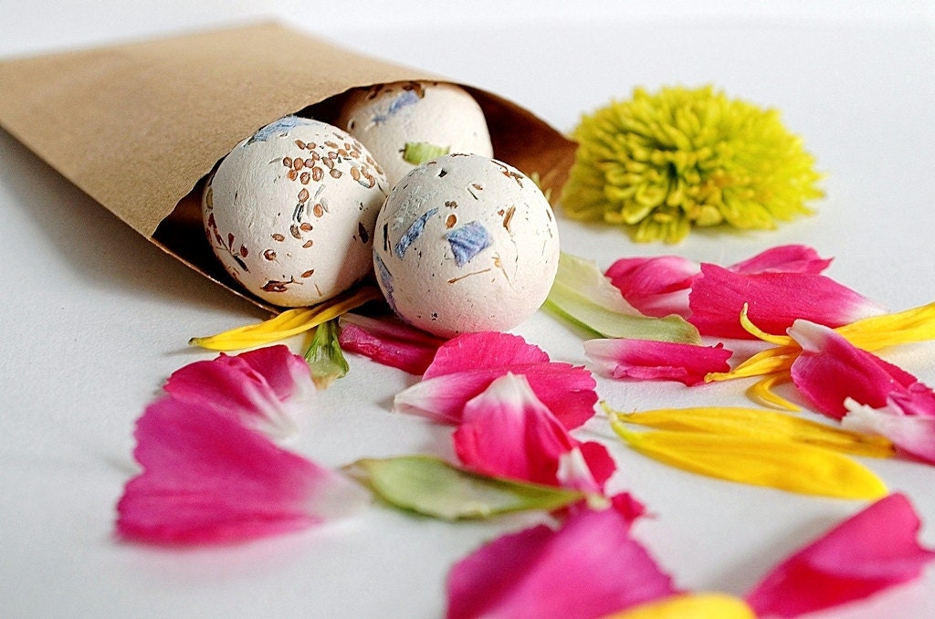 Seeds Bombs Balls 30 Forget Me Not Grab Bag Handmade organic flower Gardening Wedding favor Gifts