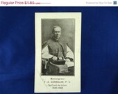 On Sale 25% Off 1920s French Bishop Catholic Souvenir Card - Holy Card