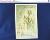 On Sale 25% Off Vintage French Marie Notre Force - Mary Our Strength - Bouaasse - Lebel Catholic Holy Card - Virgin Mary Prayer Card
