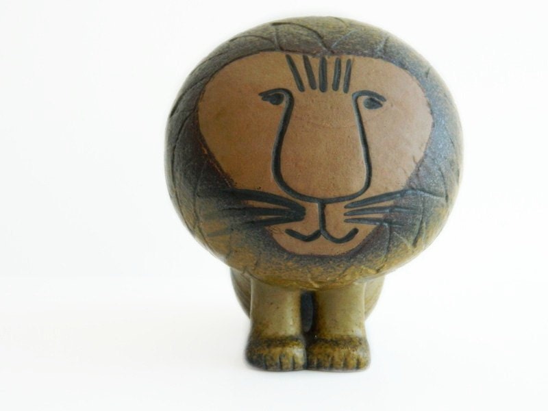 Lisa Larson ceramic lion for Gustavsberg Afrika series