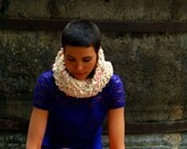 Bubblegum Twist Chunky Diagonal Knit Cowl with glitz, flowers and sparkles FREE WORLDWIDE SHIPPING