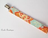 Ornate Floral Pacifier Clip / Toy Clip / Pearl Snap / Ready to Ship