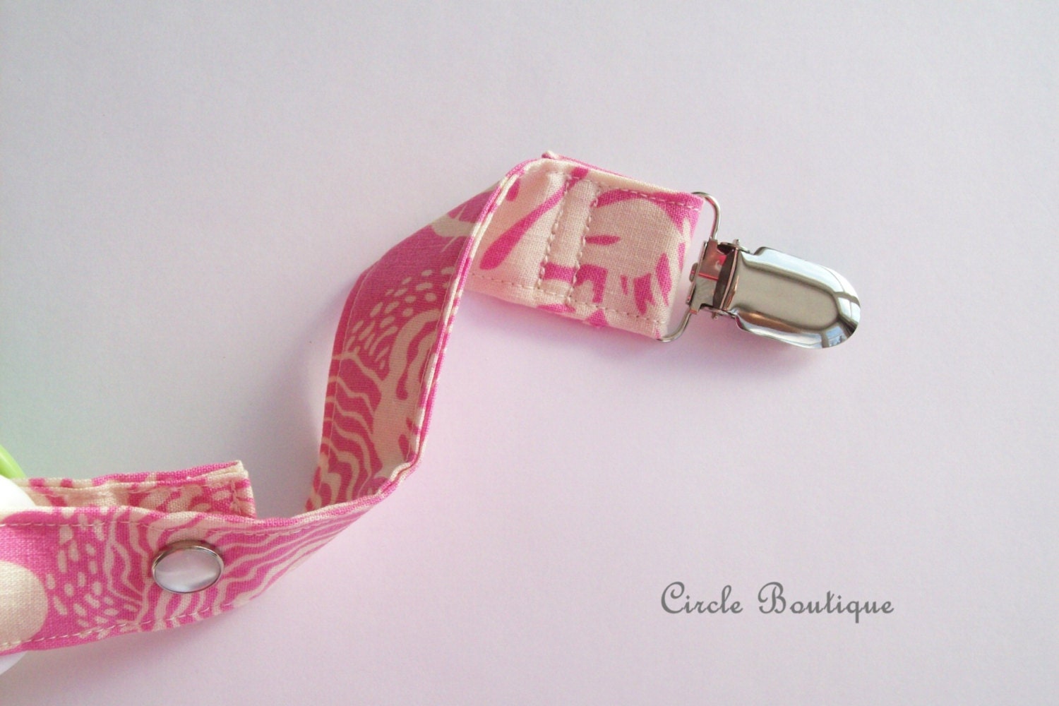 Fresh Poppies Pacifier Clip / Toy Clip / Pearl Snap / Ready to Ship