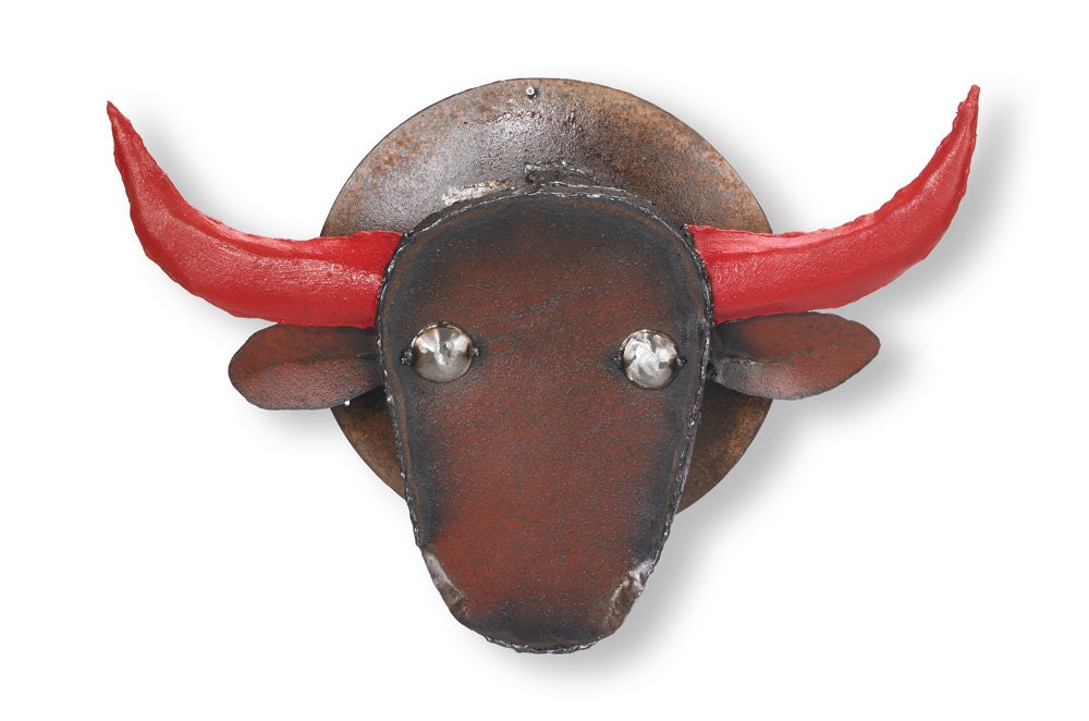 Metal Art Wall Sculpture Blaze the Bull