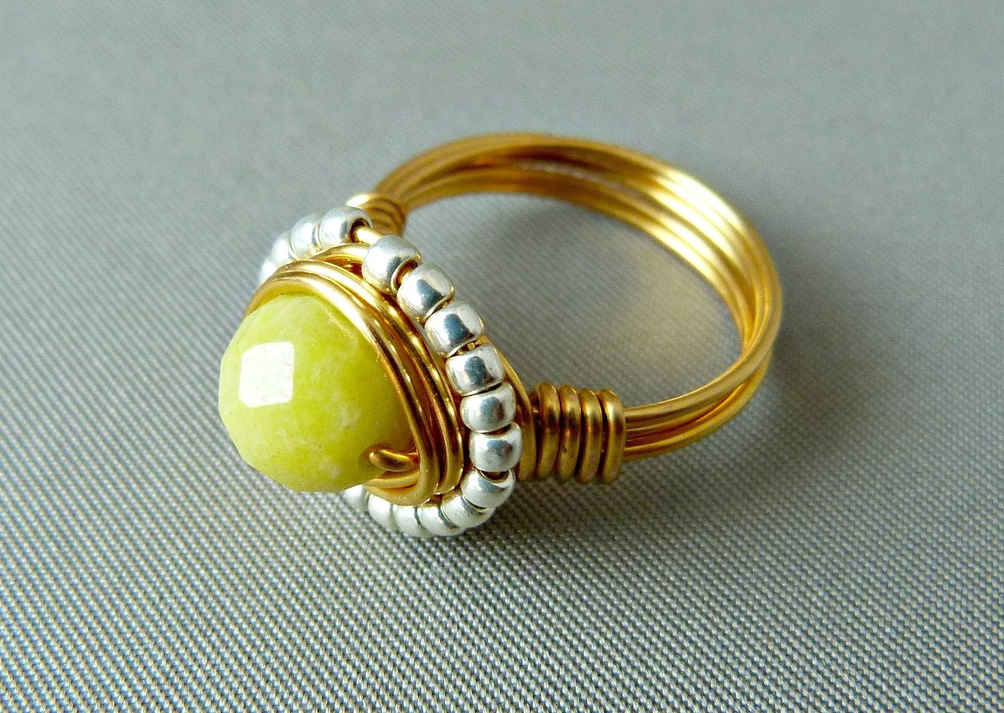 Spring Fever Wire Wrapped Ring - 24K Gold Plated Wire