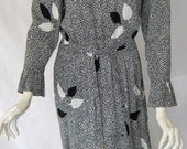 vtg YVES SAINT LAURENT 1970s rive gauche floral peasant dress