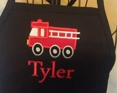 Fire Truck Personalized Apron