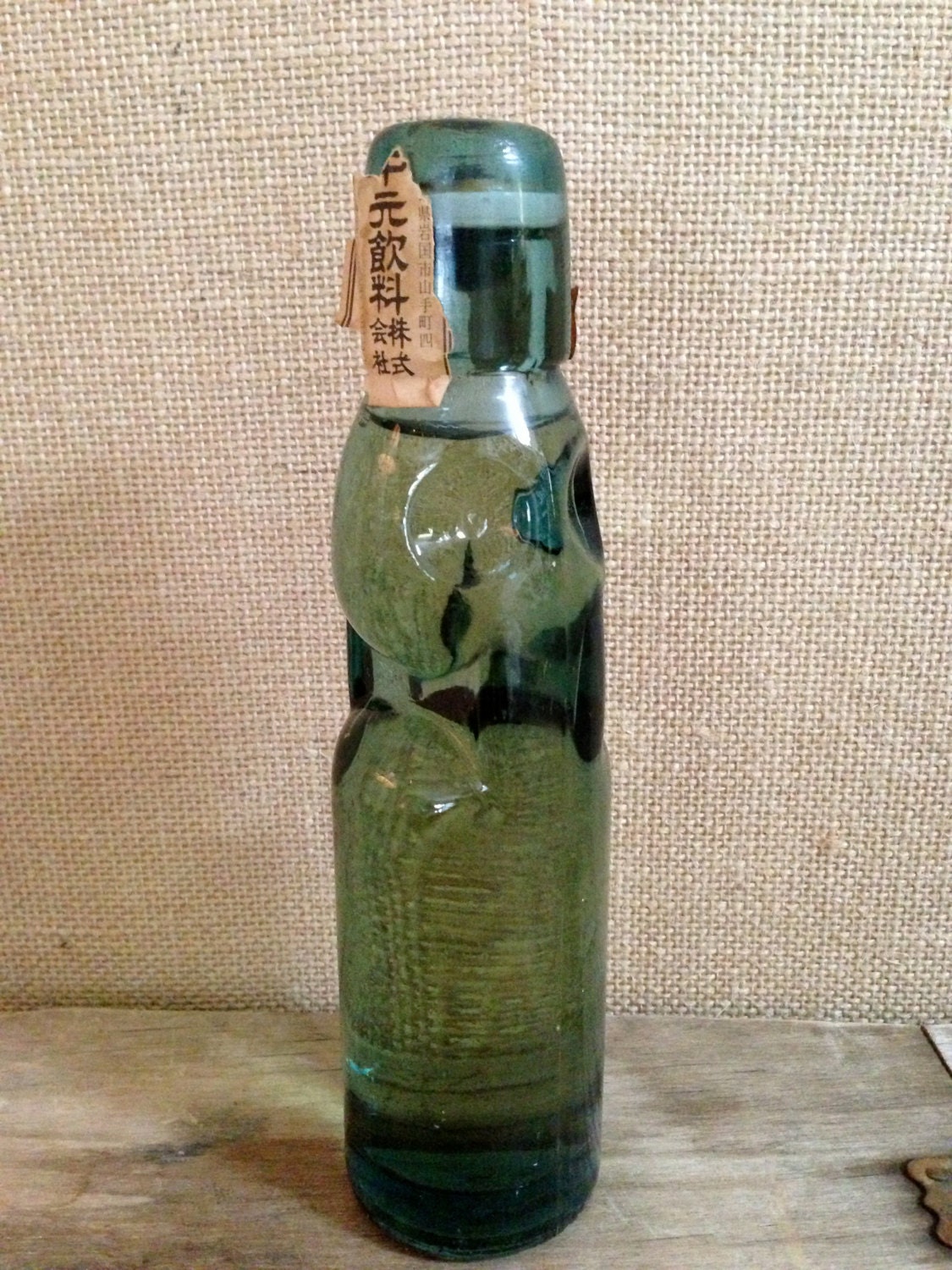 Sealed Antique Marble Top Soda Codd Bottle