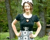 Mod Meets Folk 60s Dress... 1960s Dirndl Style Dress...  EDELWEISS (xs/s)