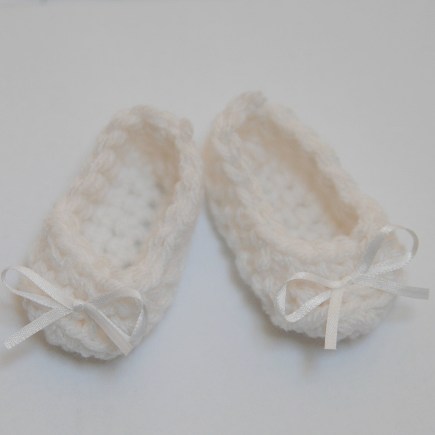 Baby Girl Baptism Shoes White Newborn Booties Infant Ballet Flats Slippers Christening Shower Gift Take Home Photo Prop Easter Wedding