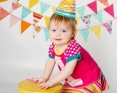 Gumball Circus Vintage Fabric Bunting, Garland, Banner, Pennant Decoration 9 Feet Handmade By A Fête Beckons On Etsy Il_170x135