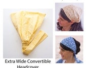 Retro Boho Headband  Bohemian  Head Wrap Hair Scarf Headcovering --  Headcovering Exta Wide Headband