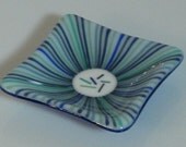 Dish - Fused Glass - Blue, Green Colors - D104