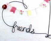 Personalized Heart Shaped Name Sign, Custom Wire Name Wall Art, Vintage Feel, Rustic Wire Name Sign,  Heart Shaped Sign with name
