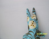 Plush Bunny Cyan Blue
