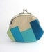 Frame Coin Purse- blue bars