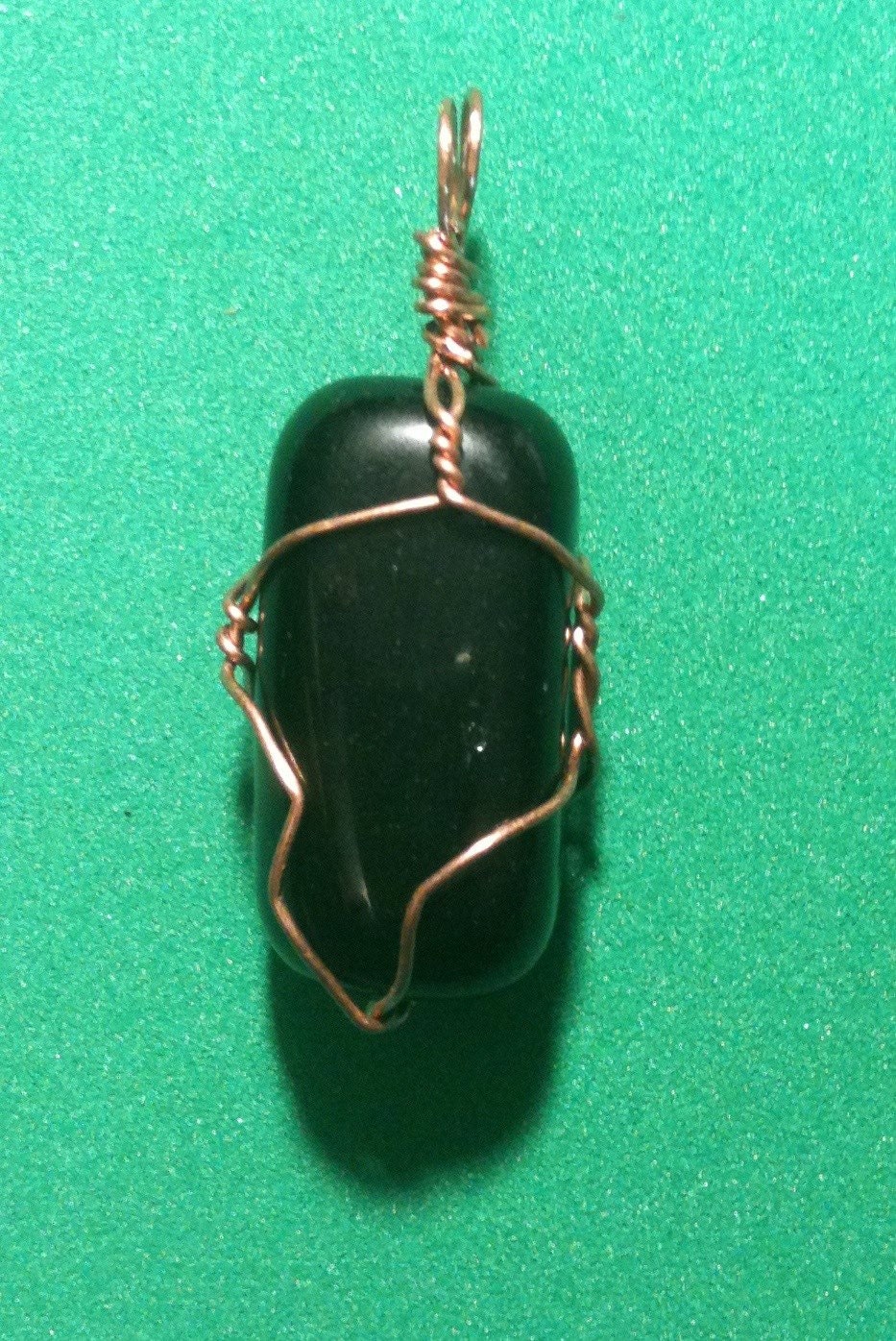 Jet Crystal Wire Wrapped in Copper