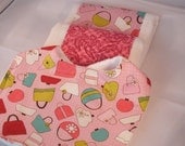 Baby Burp Cloth and Bib Set Pink, Pretty Purses
