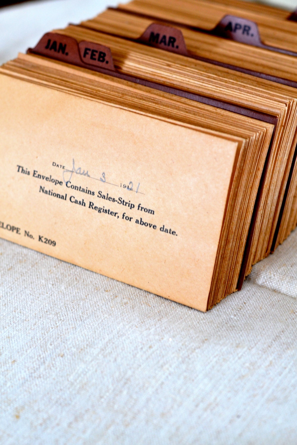Vintage NCR Envelope with Daily Balance Slip